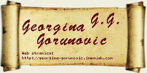Georgina Gorunović vizit kartica